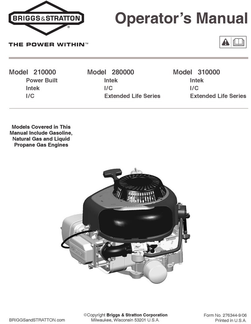 Briggs & Stratton 210000 Series User manual Briggs & Stratton 210000 Series User manual
