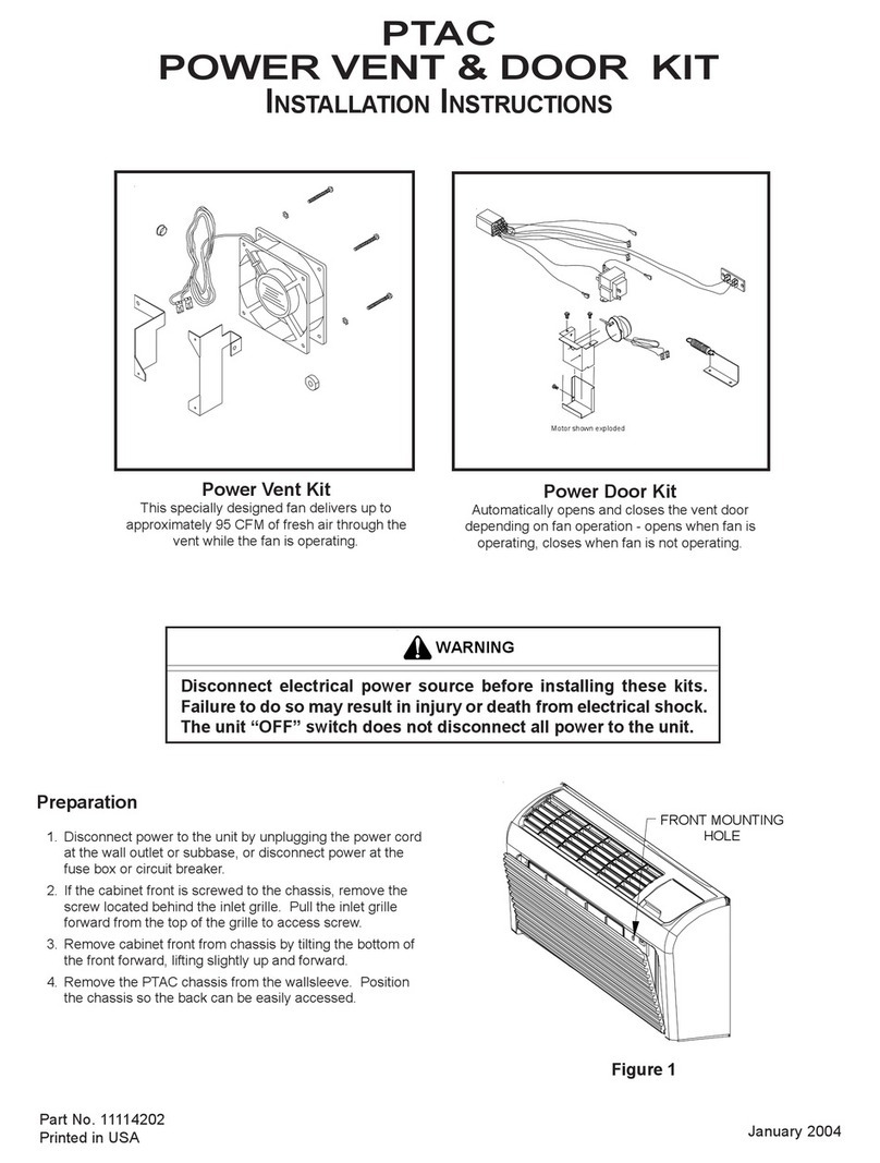 Amana POWER VENT & DOOR KIT User manual