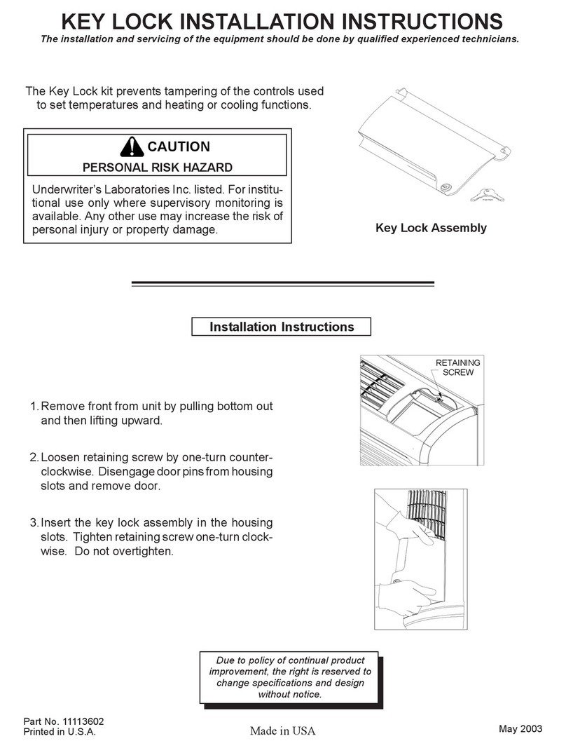 Amana Key Lock kit User manual