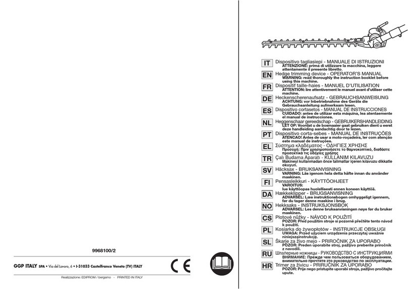 GGP ITALY SPA HEDGE TRIMMING DEVICE Operator's manual