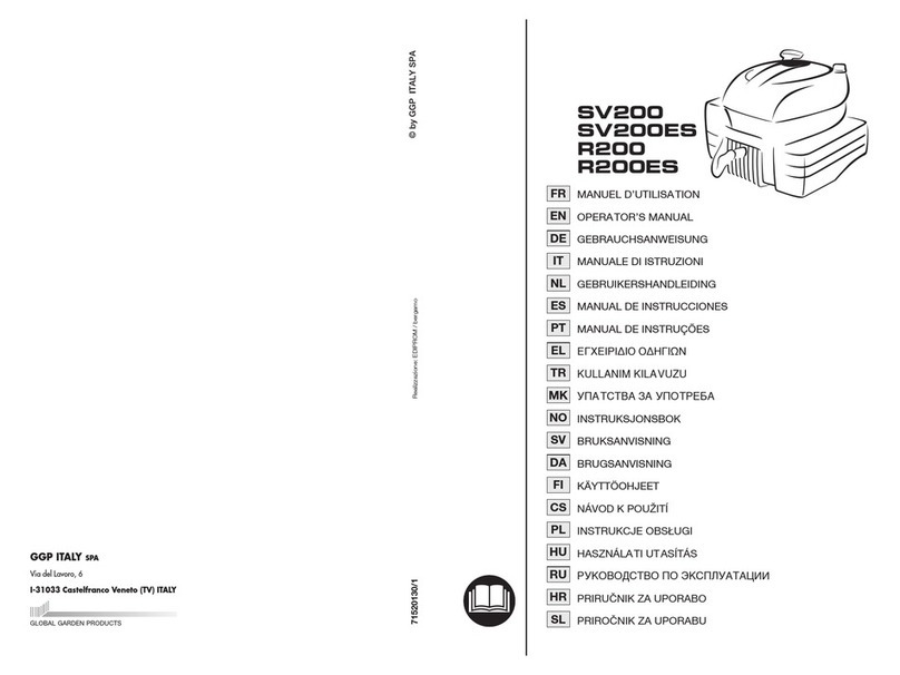 GGP ITALY SPA SV200 Operator's manual