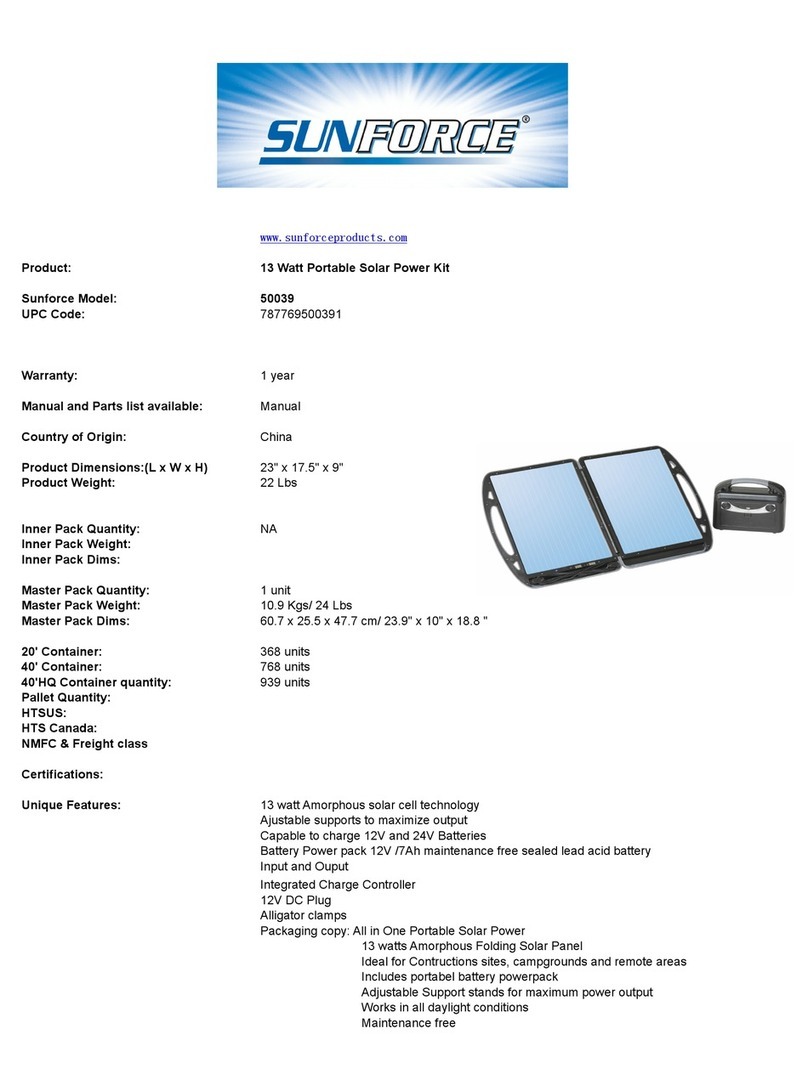 Sunforce 50039 manual Sunforce 50039 manual 