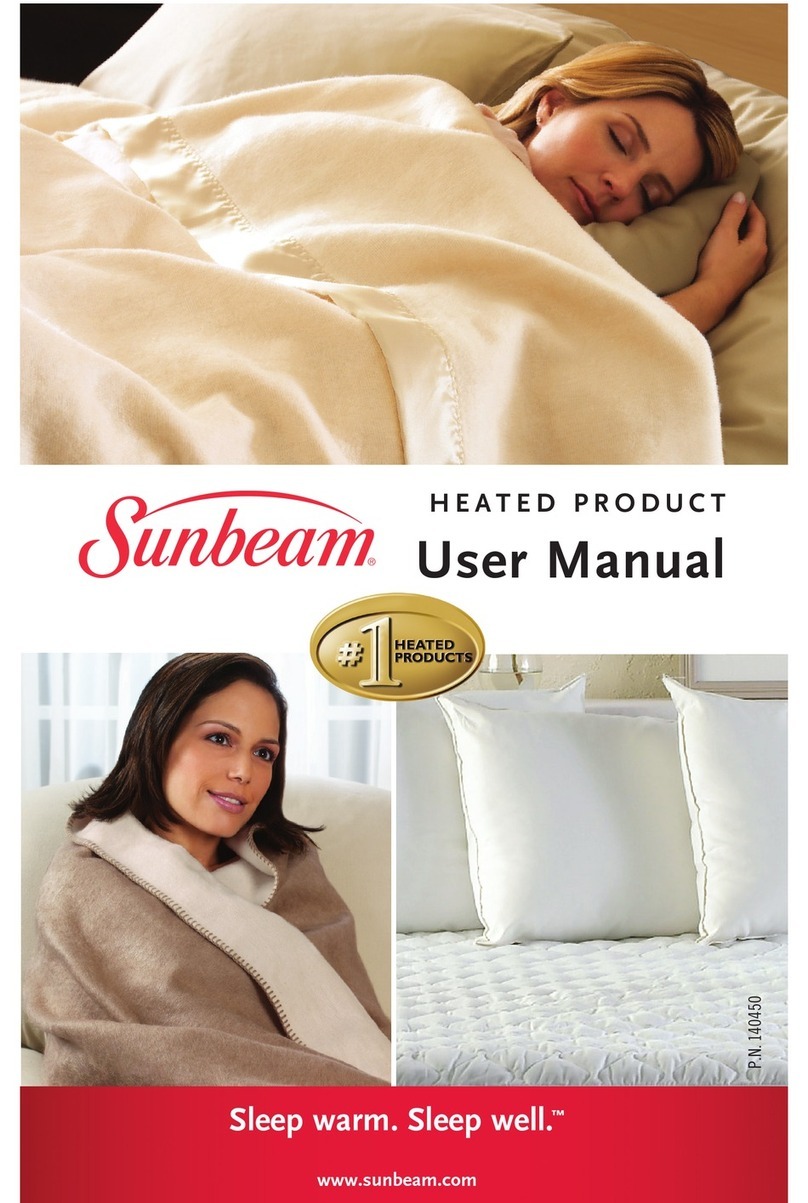 Sunbeam Sleep warm. Sleep well. user manual