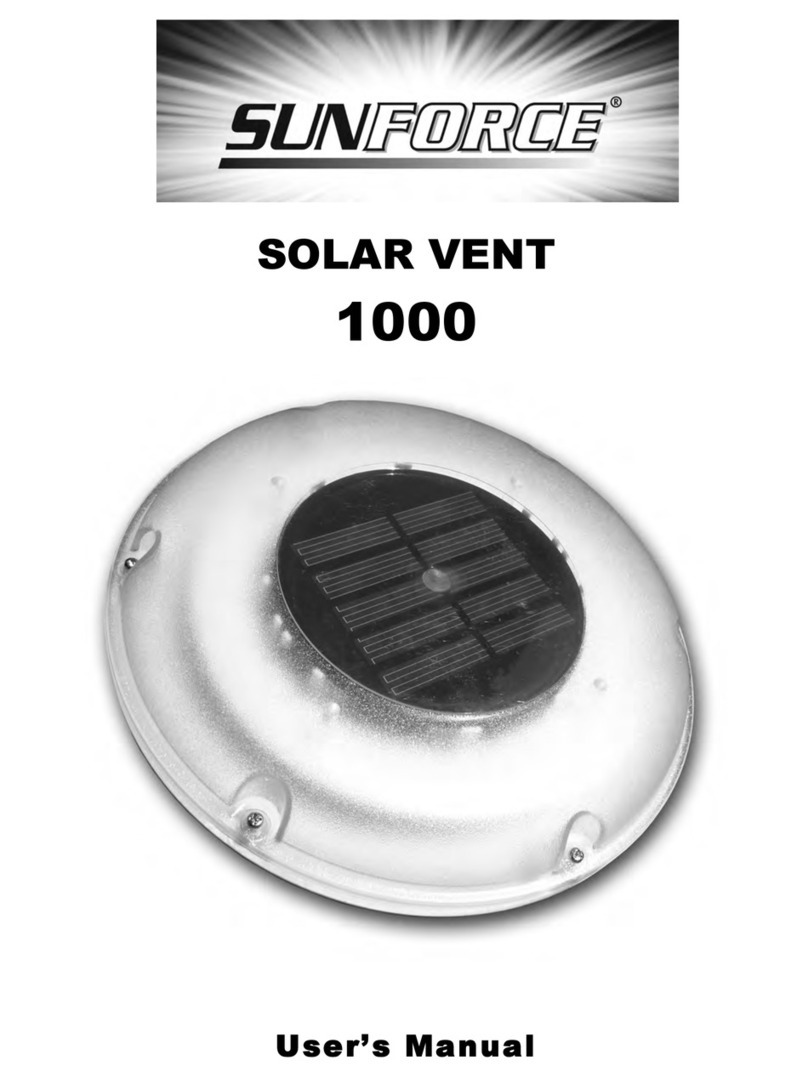 Sunforce SOLAR VENT 1000 User manual