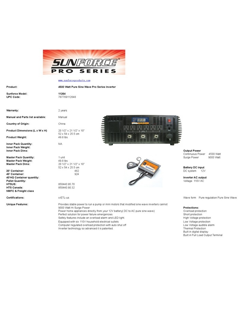 Sunforce Pro Series 11264 User manual