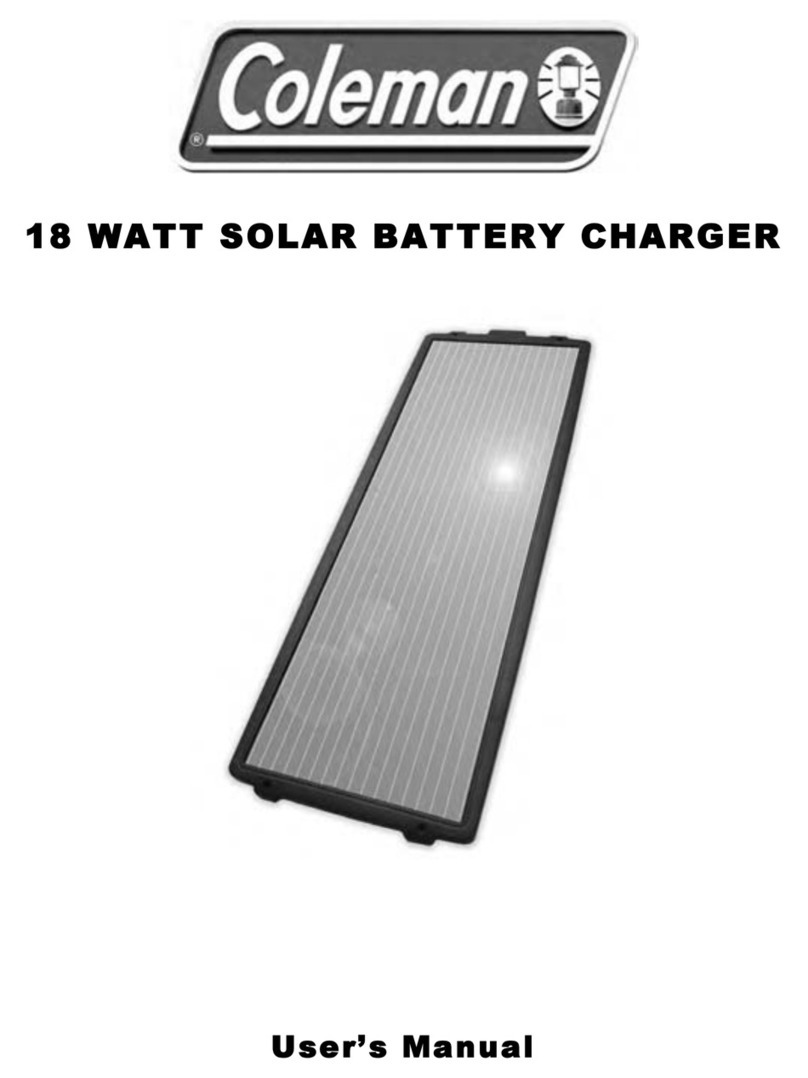 Coleman 18 WATT SOLAR BATTERY CHARGER user manual