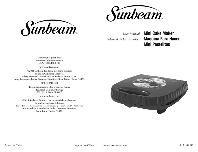Sunbeam Mini Cake Maker User manual
