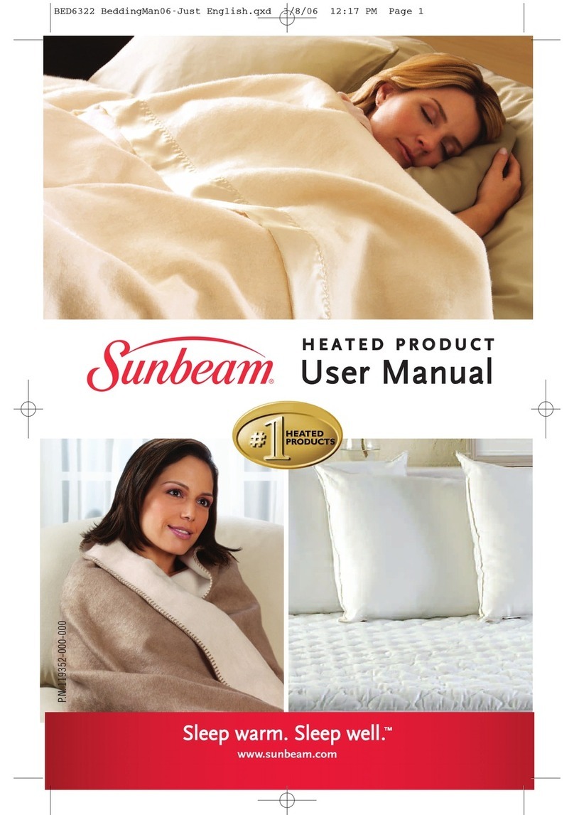 Sunbeam Sleep warm. Sleep well. user manual