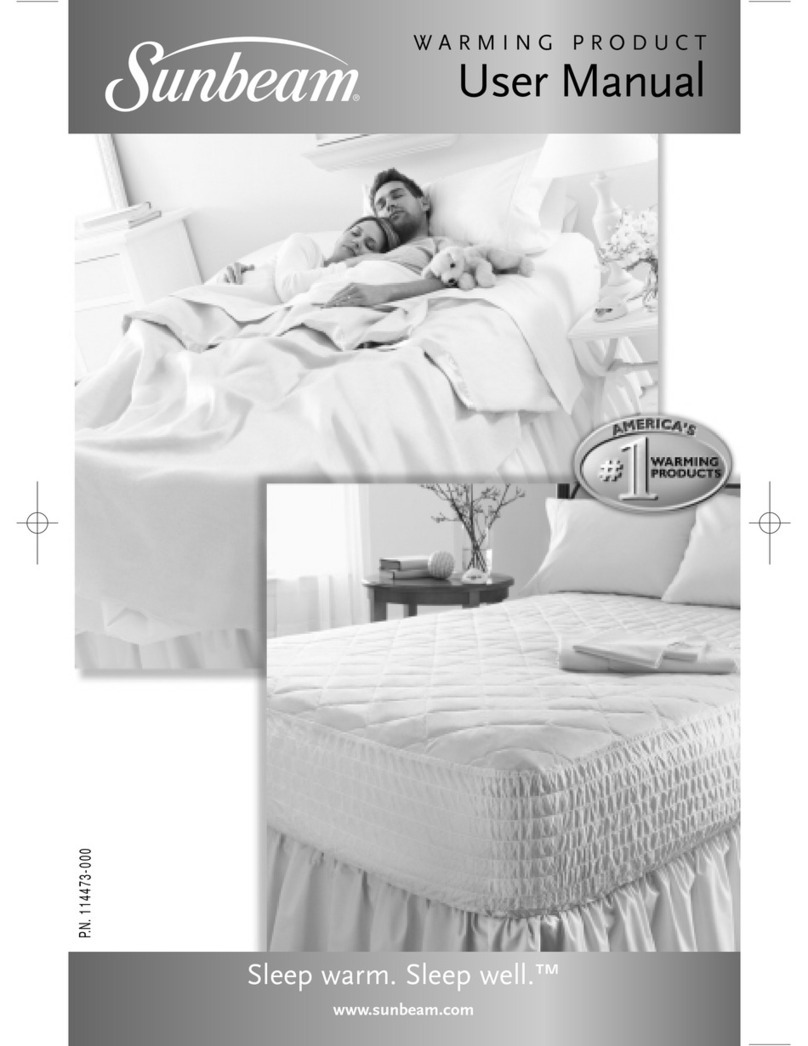 Sunbeam Sleep warm. Sleep well. user manual