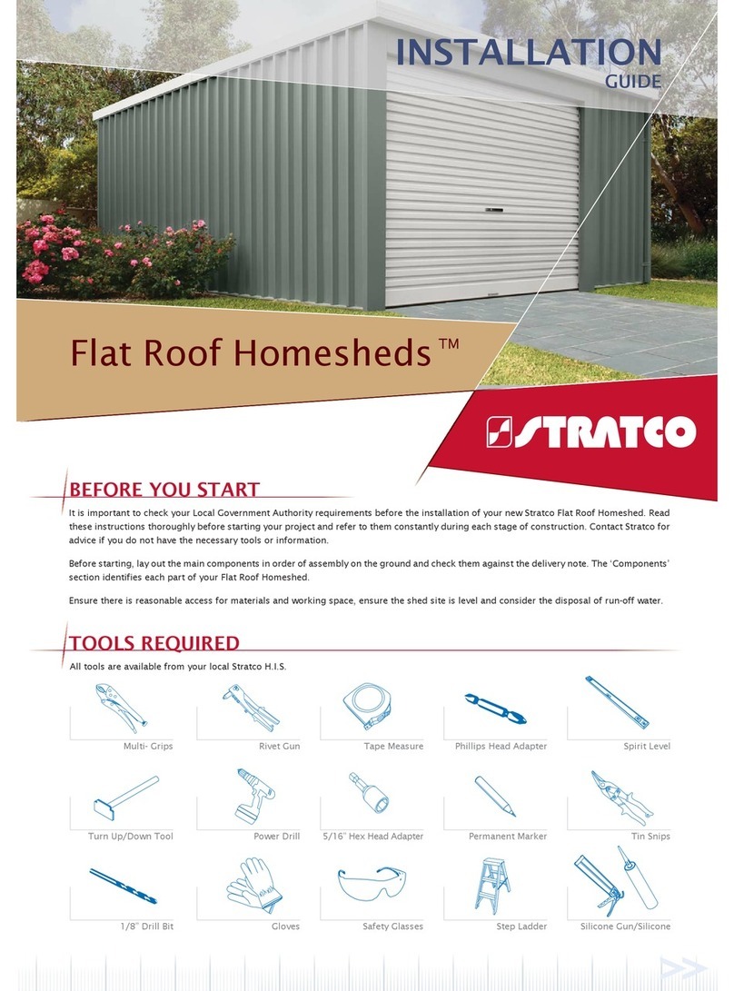 Stratco Flat Roof Homesheds User manual