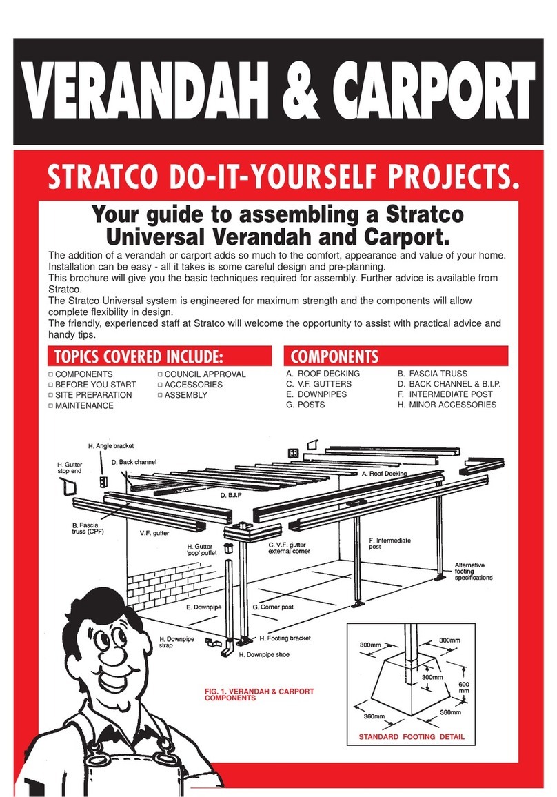 Stratco VERANDAH & CARPORT User manual