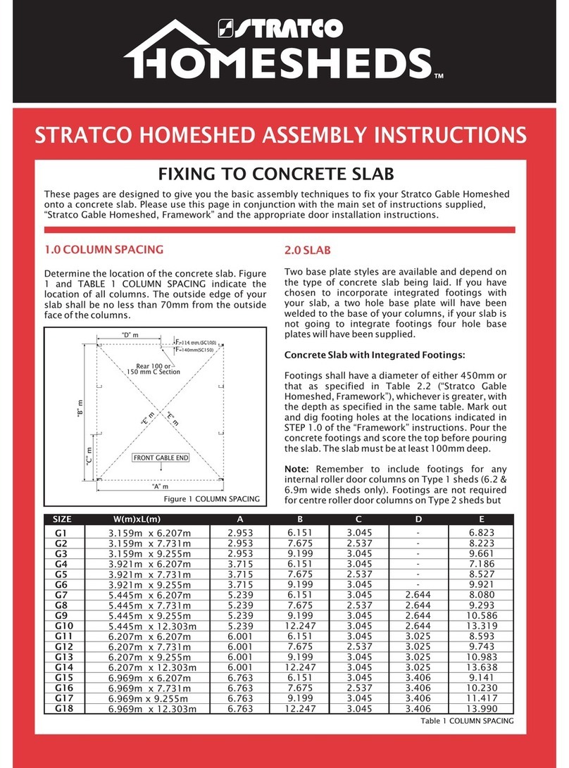 Stratco HOMESHEDS User manual Stratco HOMESHEDS User manual