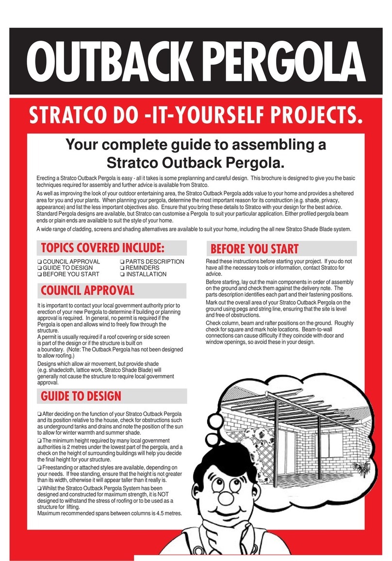 Stratco OUTBACK PERGOLA User manual