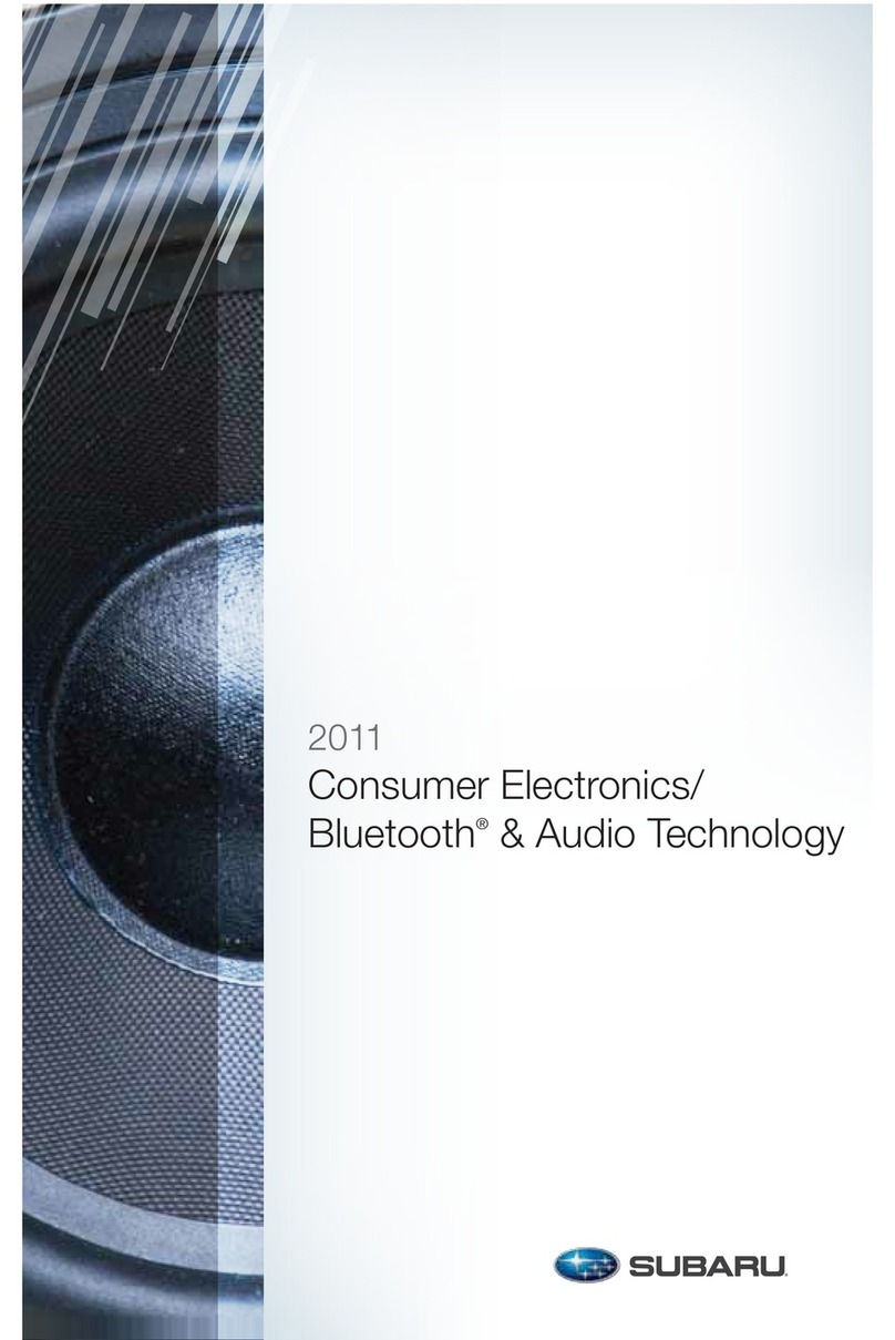 Subaru Consumer Electronics instruction manual Subaru Consumer Electronics instruction manual