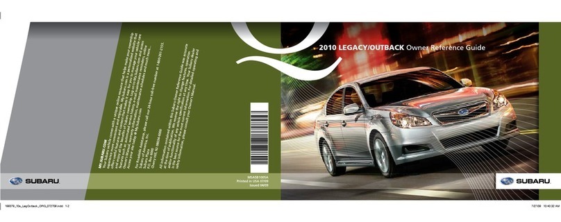Subaru 2010 Legacy User manual