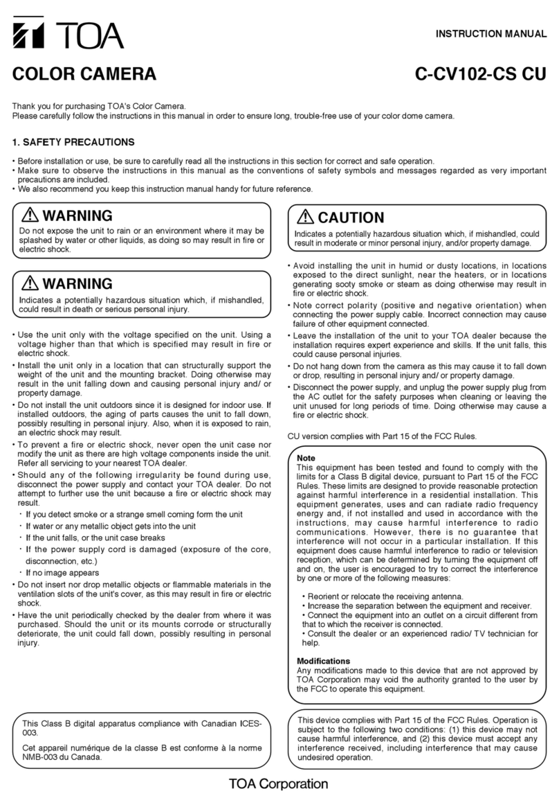 Toa C-CV102-CS instruction manual