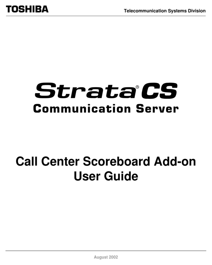Toshiba STRATA CS Commutation Server user guide Toshiba STRATA CS Commutation Server user guide