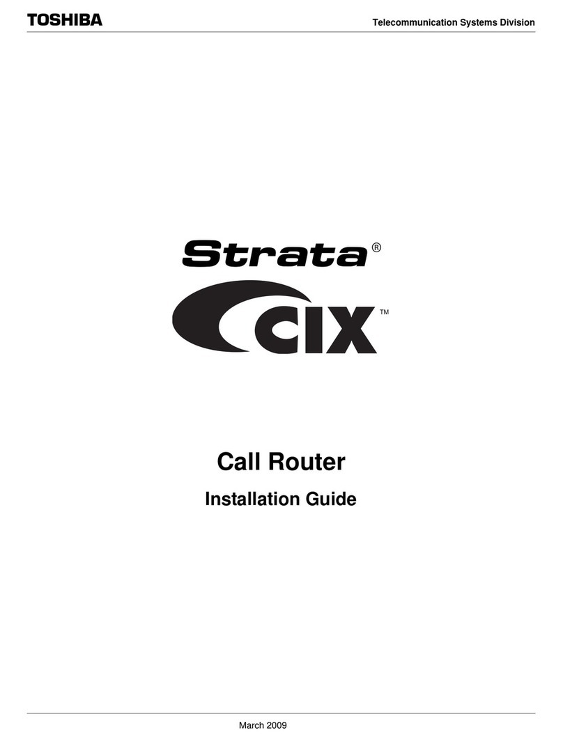 Toshiba STRATA CIX Remote Call Control User manual