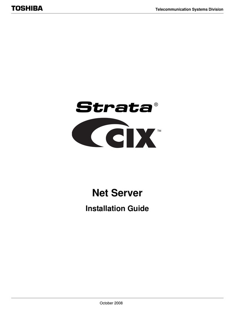Toshiba STRATA CIX Net Server installation guide