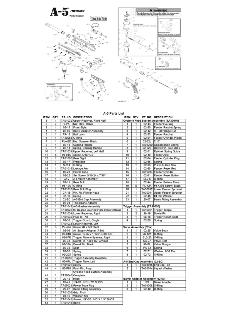 Tippmann A-5 RESPONSE User manual