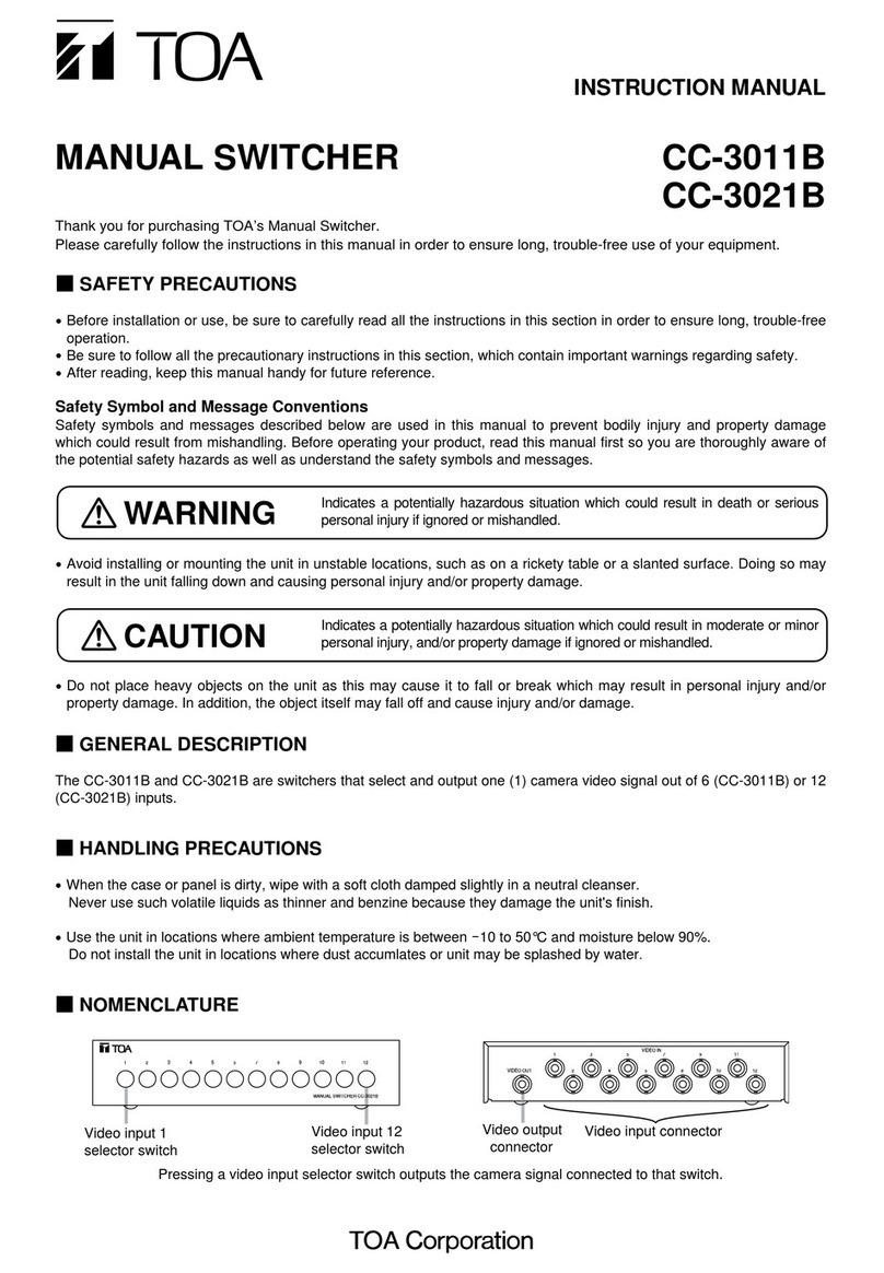 Toa CC-3011B instruction manual