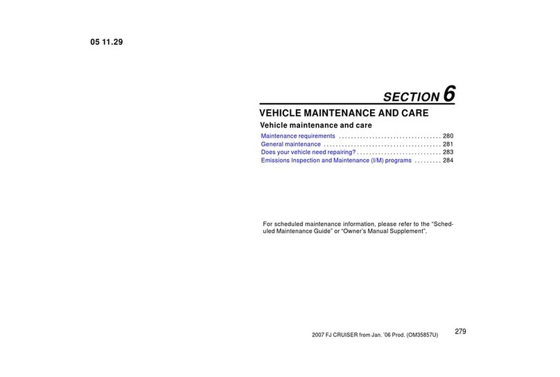 Toyota FJ Cruiser 2007 Maintenance and care