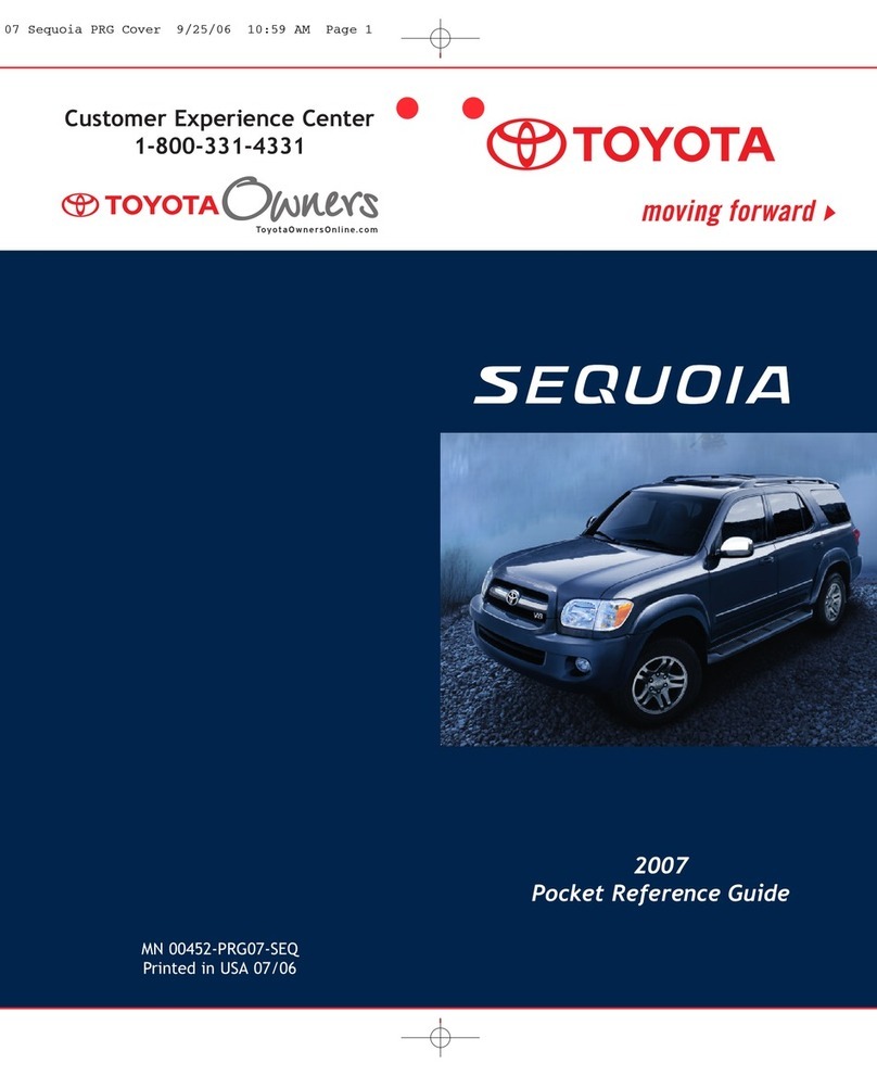 Toyota SEQUOIA 2007 Pocket reference guide