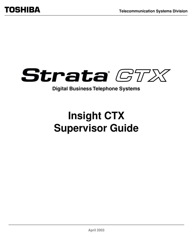 Toshiba Strata CTX Insight CTX User manual