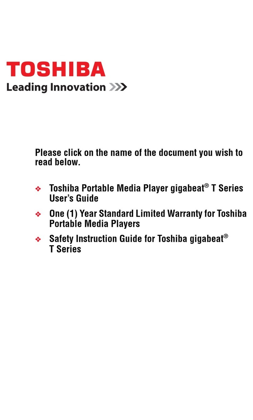 Toshiba gigabeat T Series user guide