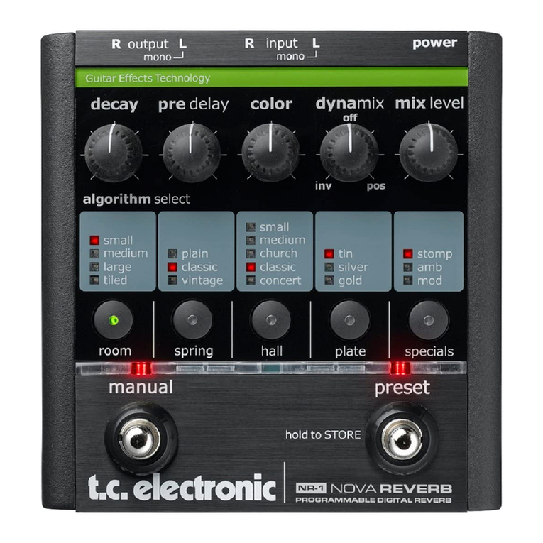 TC Electronic NR-I Nova Reverb User manual