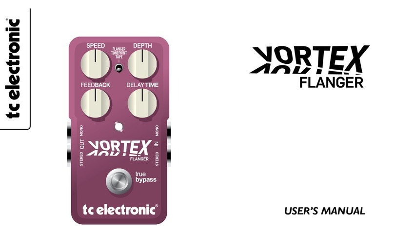 TC Electronic VORTEX FLANGER User manual