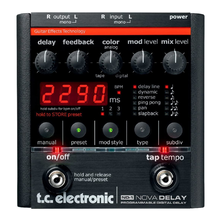 TC Electronic ND-I NOVA DELAY User manual