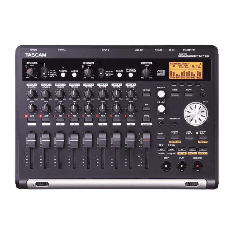 Tascam Digital Portastudio DP-03 User manual