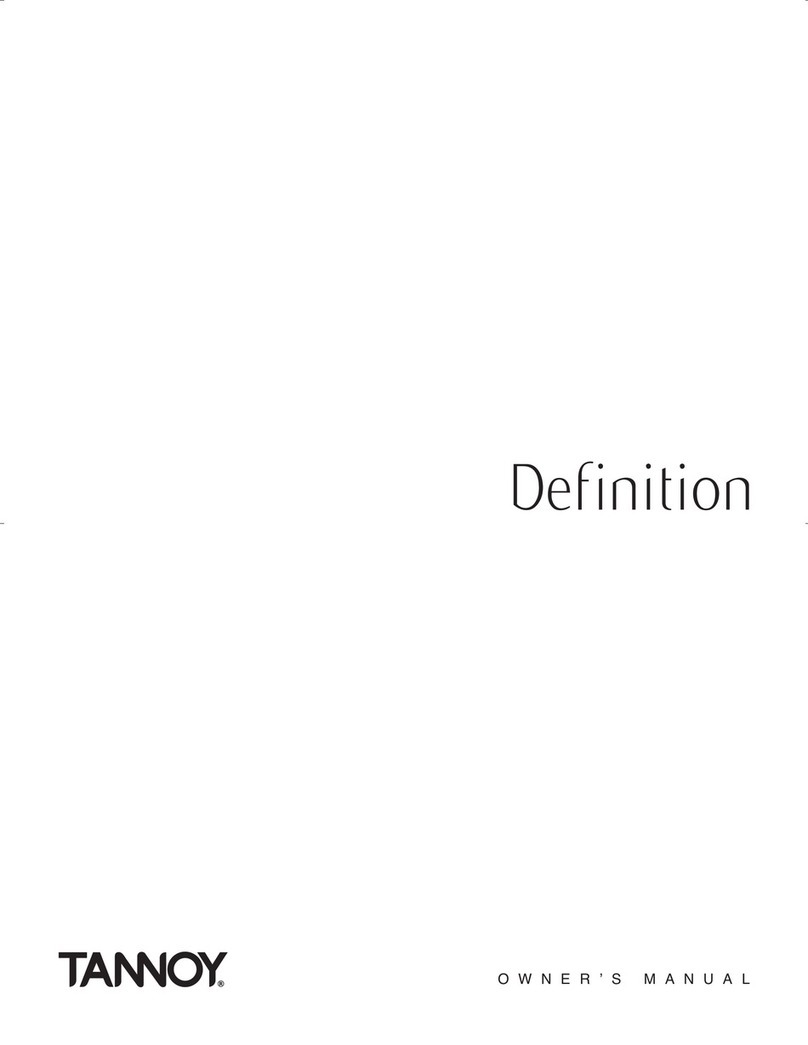 Tannoy Definition User manual