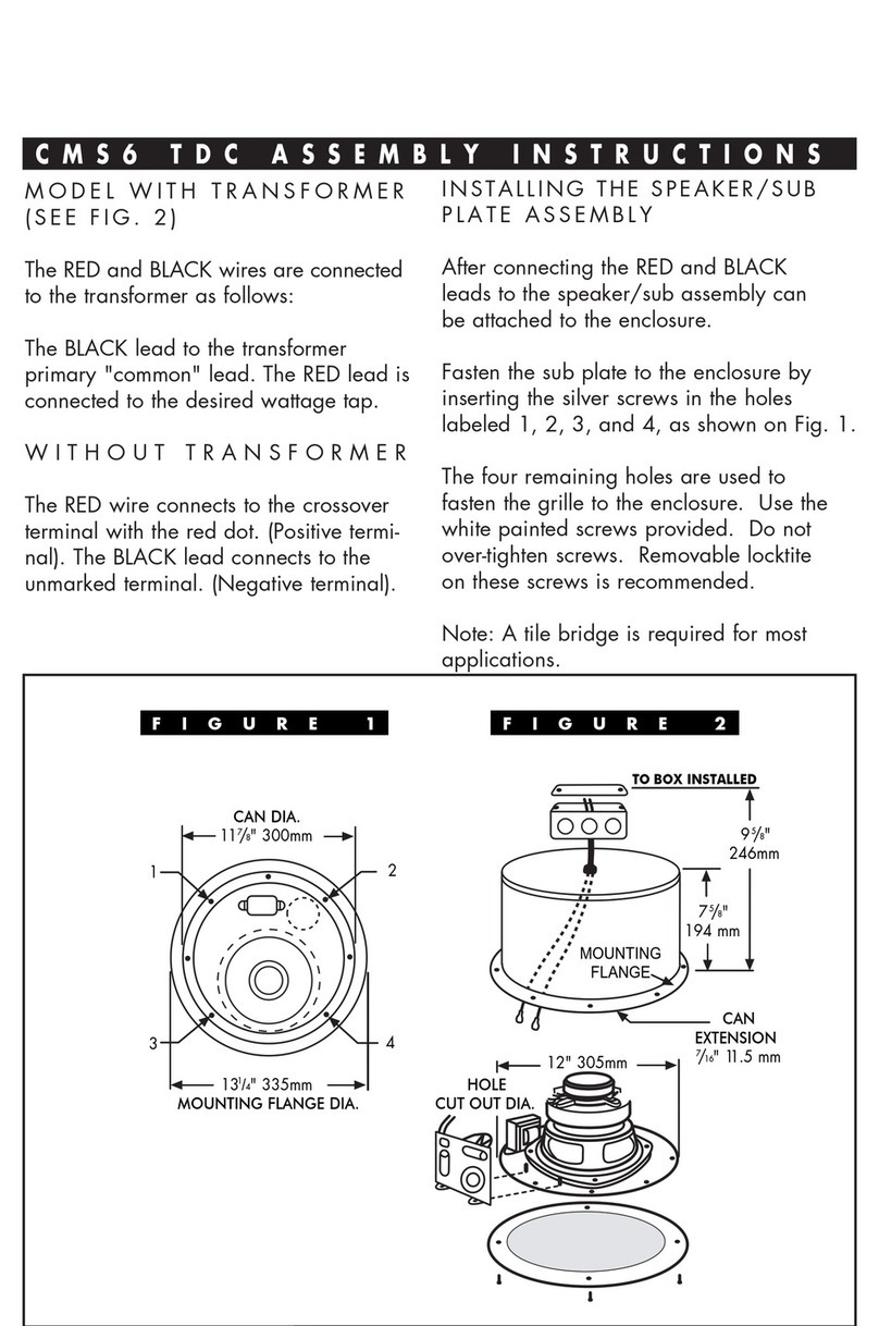 Tannoy CMS6 TDC User manual