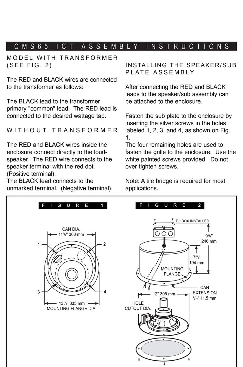 Tannoy CMS65 ICT User manual