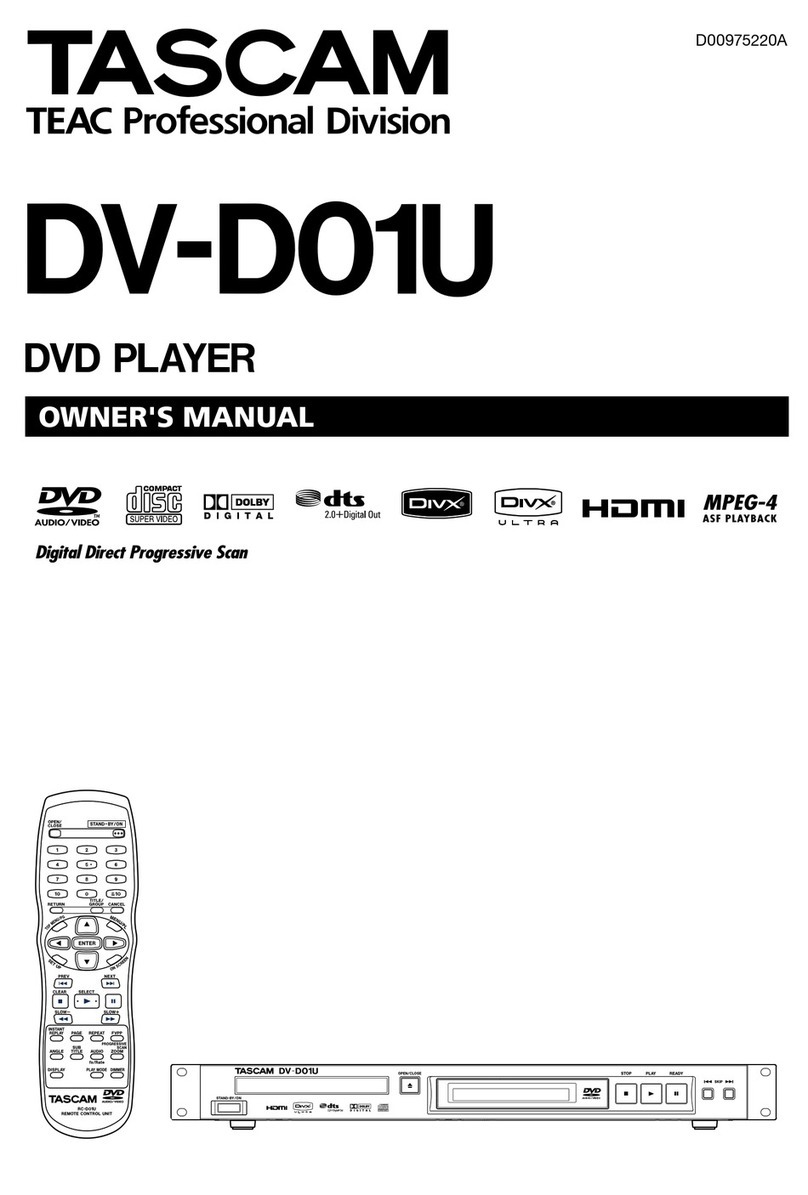 Tascam DV-D01U owner's manual