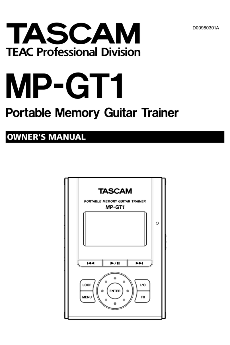 Tascam MP-GT1 owner's manual