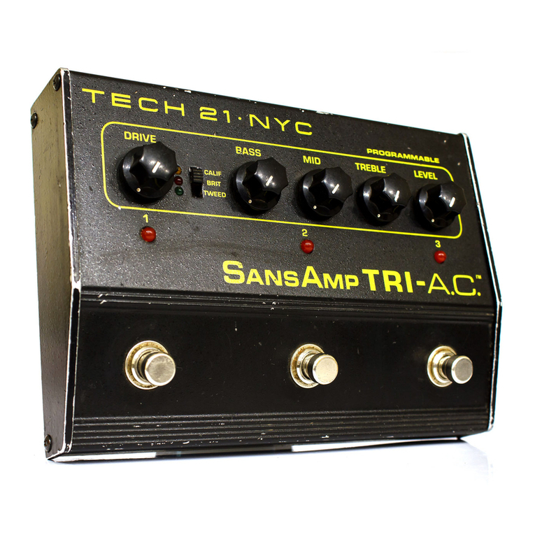 tech21 SansAmp TRI-A.C. owner's manual