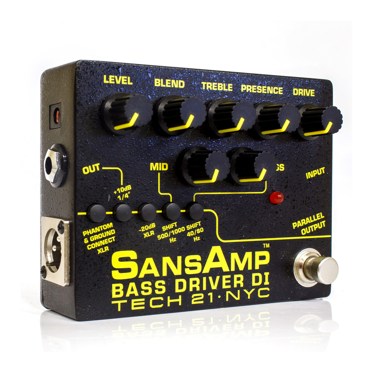 tech21 SansAmp BASS DRIVER DI manual