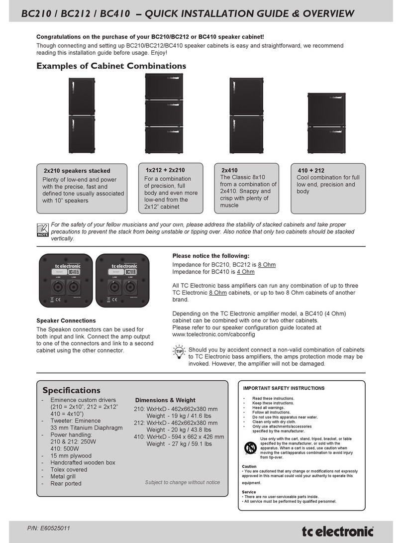 TC Electronic BC210 Quick installation guide