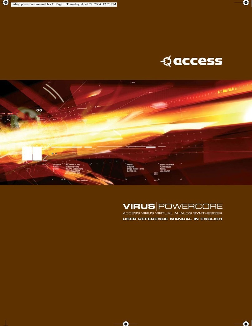 Access VIRUS|POWERCORE User's reference manual