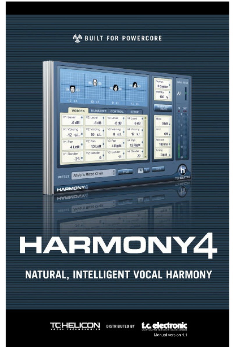 TC Electronic Intelligent Vocal Harmony Harmony4 User manual