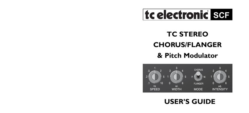 TC Electronic TC STEREO CHORUS/FLANGER User manual