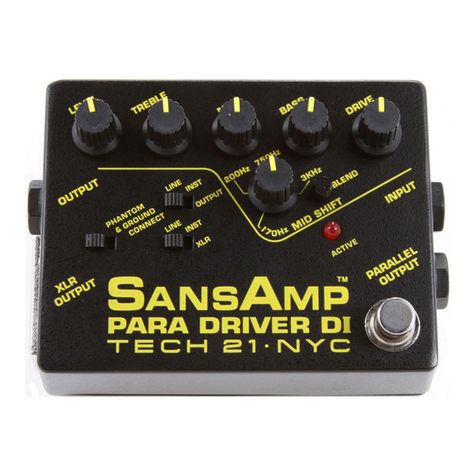 tech21 SansAmp PARA DRIVER DI User manual
