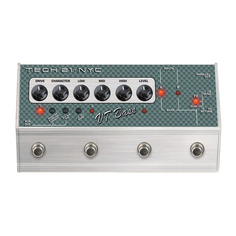 tech21 SansAmp Character VT Bass Deluxe User manual