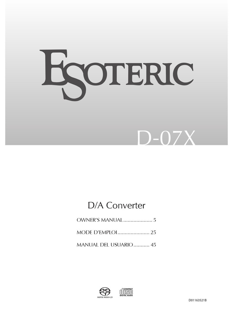 Teac Esoteric D-07X User manual