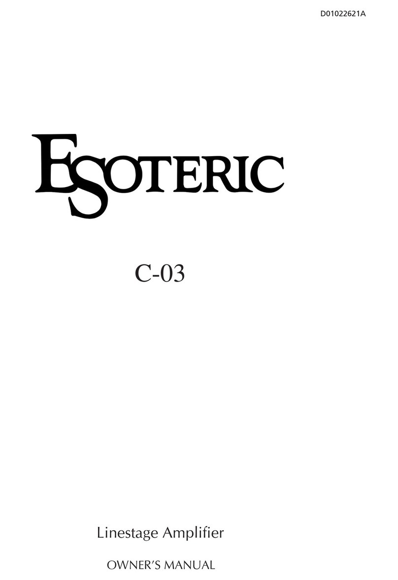 Teac Esoteric C-03 owner's manual