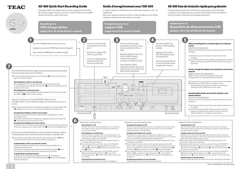 Teac AD-800 User manual