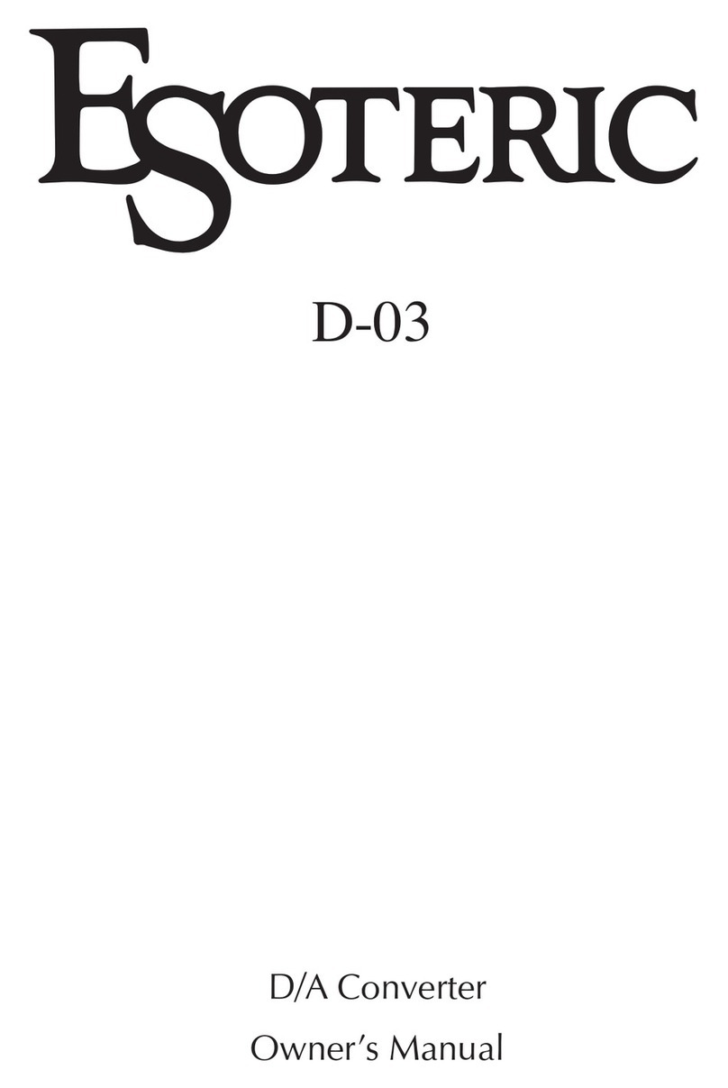 Esoteric Esoteric D-03 owner's manual